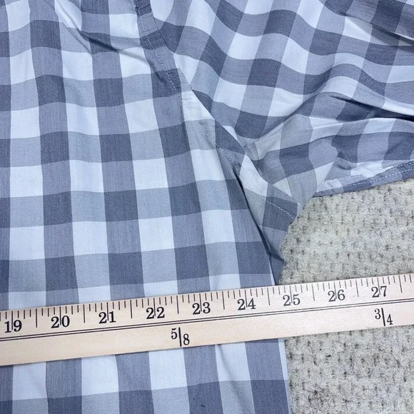 Faherty Shirt Men XXL 2XL Grey Check Plaid Button Up Cotton Dress Casual Adult * - Picture 14 of 16